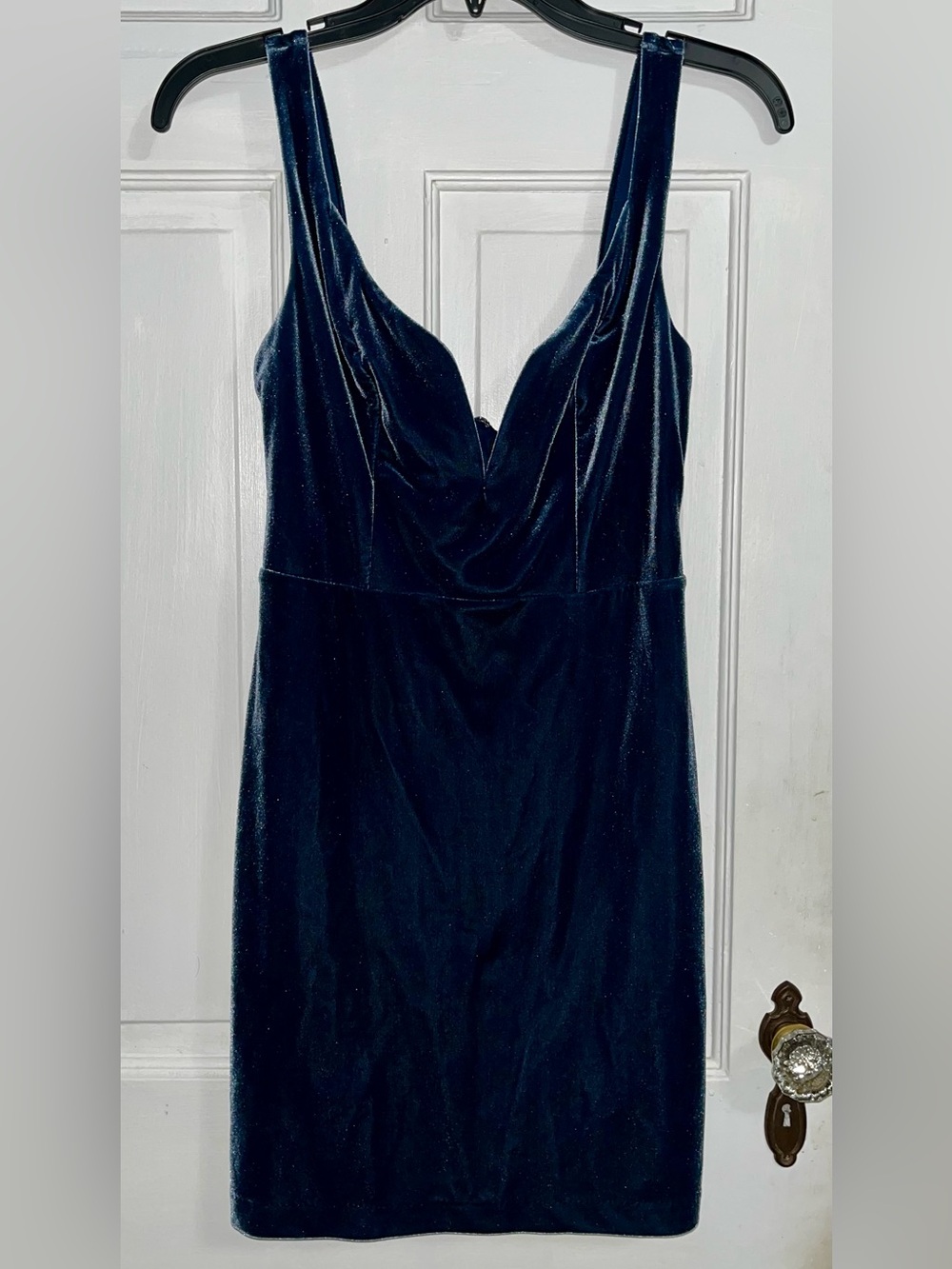 Navy Velvet Slip Dress